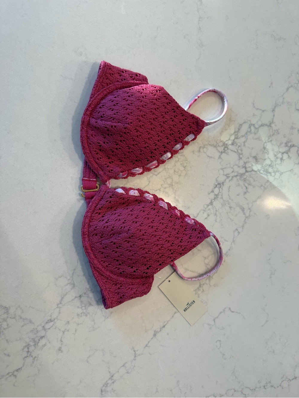Hollister Crochet Triangle Bikini Top